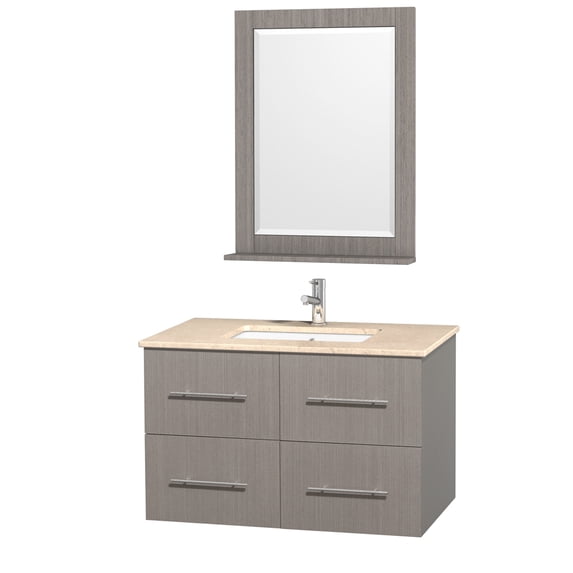 Wyndham WCVW00936SGOIVUNDM24 36" Single Vanity with Square Undermount Sink