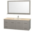 thumbnail image 1 of Wyndham WCVW00960SGOIVUNDM58 60" Single Vanity with Square Undermount Sink, 1 of 2