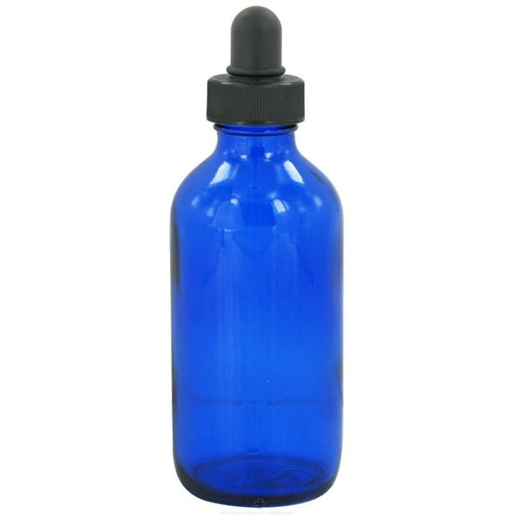Wyndmere Naturals Cobalt Blue Glass Bottle with Dropper, 4 Ounces