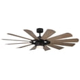 thumbnail image 1 of Wyndmill 65" Matte Black/Barn Wood Dimmable LED Smart Ceiling Fan with Remote Control, 1 of 5