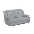 thumbnail image 1 of Wynn 76 Inch Motion Manual Recliner Loveseat with Cup Console, Light Gray, 1 of 5