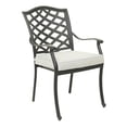 thumbnail image 1 of Wynn Outdoor Patio Metal Dining Chair, Set of 2, Light Gray- Saltoro Sherpi, 1 of 4