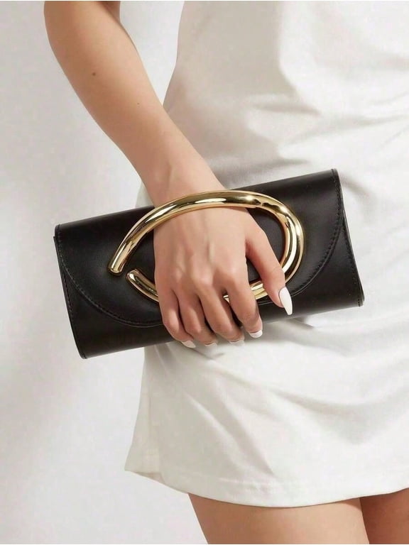 Women's Envelope Clutch Purse, Evening Bag with Detachable Chain Strap