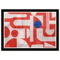 thumbnail image 1 of Wynwood Studio Abstract Logo Framed Retro Colorful Abstract Prints, 21" x 15", Black Satin Flat Frame, 1 of 7