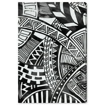 Wynwood Studio Abstract Modern Canvas Art - Black Mandala, Wall Art for Living Room, Bedroom, and Bathroom, 16 in x 24, Black and White Home Decor