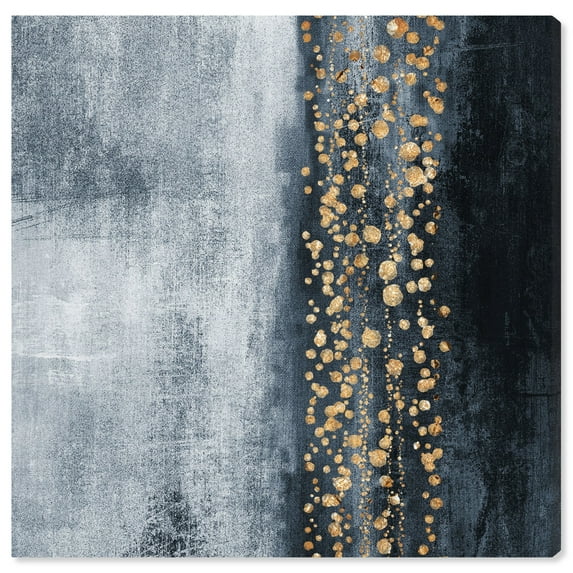 Wynwood Studio Abstract Wall Art Canvas Prints 'Down The River' Paint - Blue, Blue