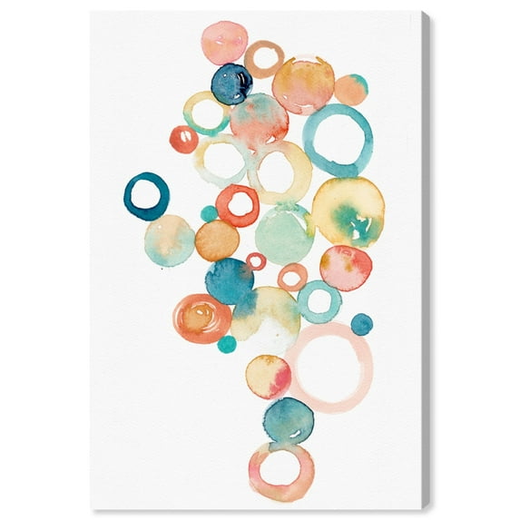 Wynwood Studio Abstract Wall Art Canvas Prints 'Serendipity' Watercolor - Orange, Green