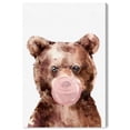 thumbnail image 1 of Wynwood Studio 'Brown Bear Bubblegum' Animals Wall Art Canvas Print - Brown, White, 20" x 30", 1 of 2