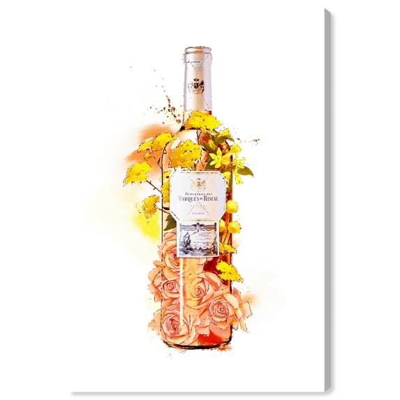 Wynwood Studio Canvas Autumn and Floral Notes Floral and Botanical Florals Wall Art Canvas Print Orange Light Orange 16x24