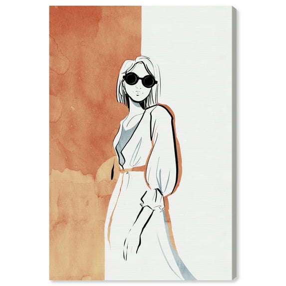 Wynwood Studio Canvas Breezes Fashion and Glam Outfits Wall Art Canvas Print Orange Peach 20x30