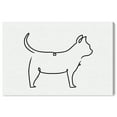thumbnail image 1 of Wynwood Studio Canvas Cat Outline Simple Animals Cats and Kitties Wall Art Canvas Print Black 24x16, 1 of 3