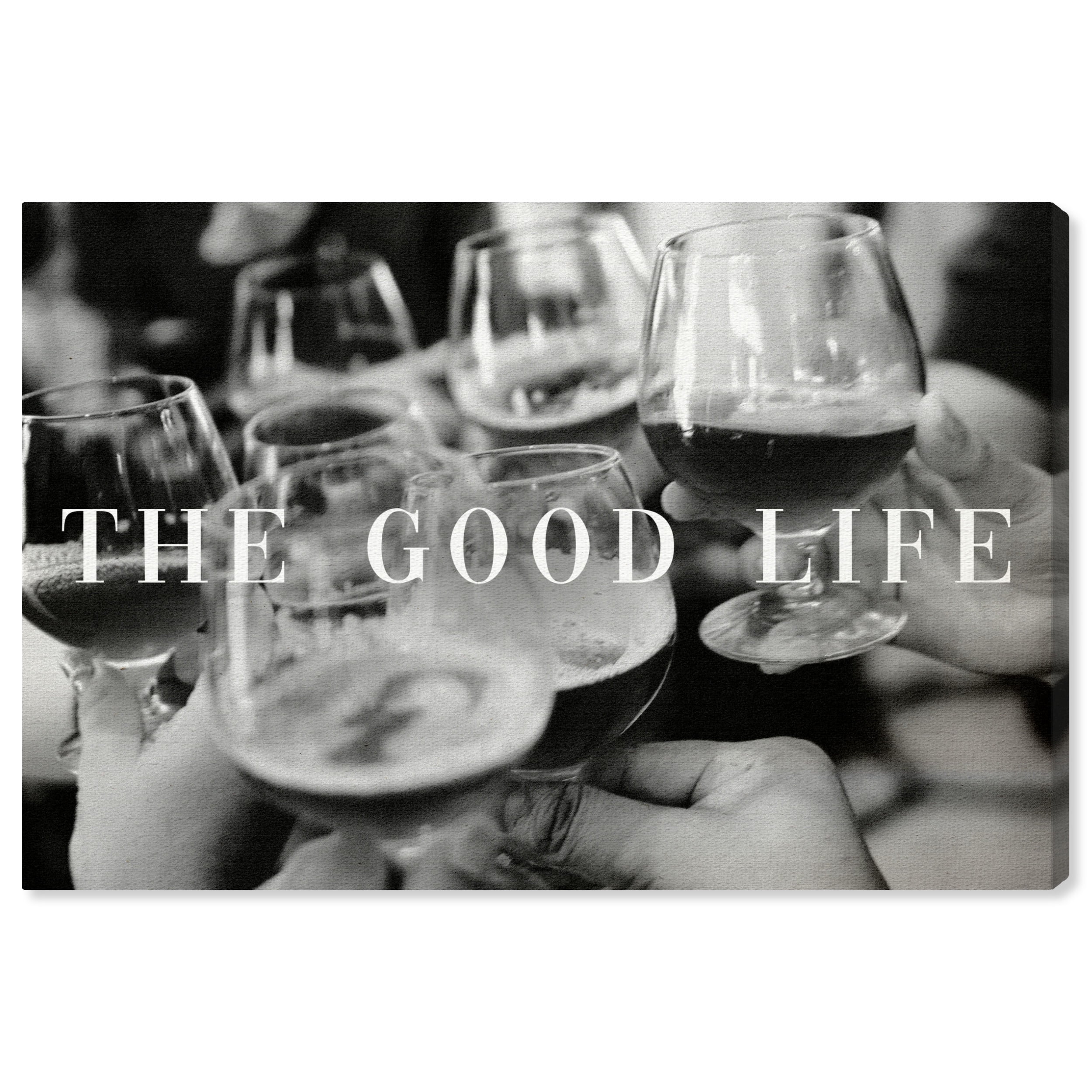 Wynwood Studio Canvas Cheers and Friends Drinks and Spirits Wine Wall Art Canvas Print Black 36x24