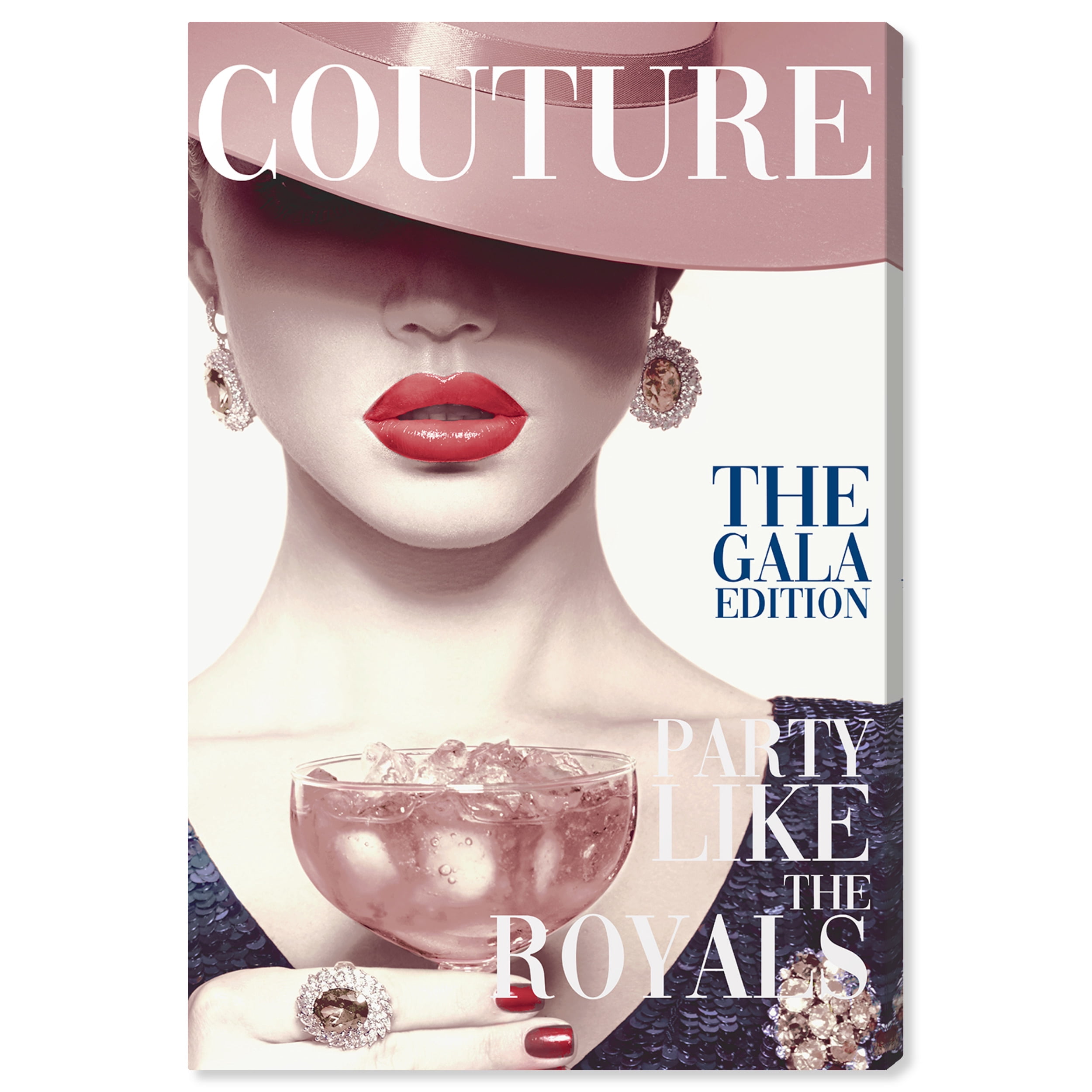 Wynwood Studio Canvas Cover Model Couture I Fashion and Glam Makeup Wall Art Canvas Print Pink Light Pink 24x36