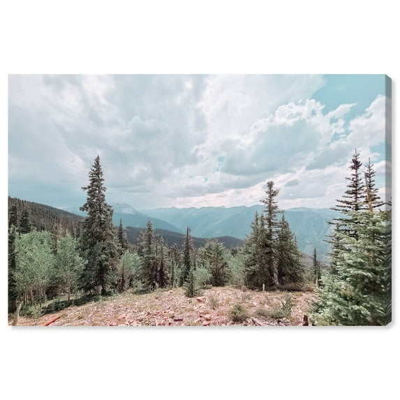 Wynwood Studio Canvas Daylight Forest Floral and Botanical Trees Wall Art Canvas Print Green 36x24