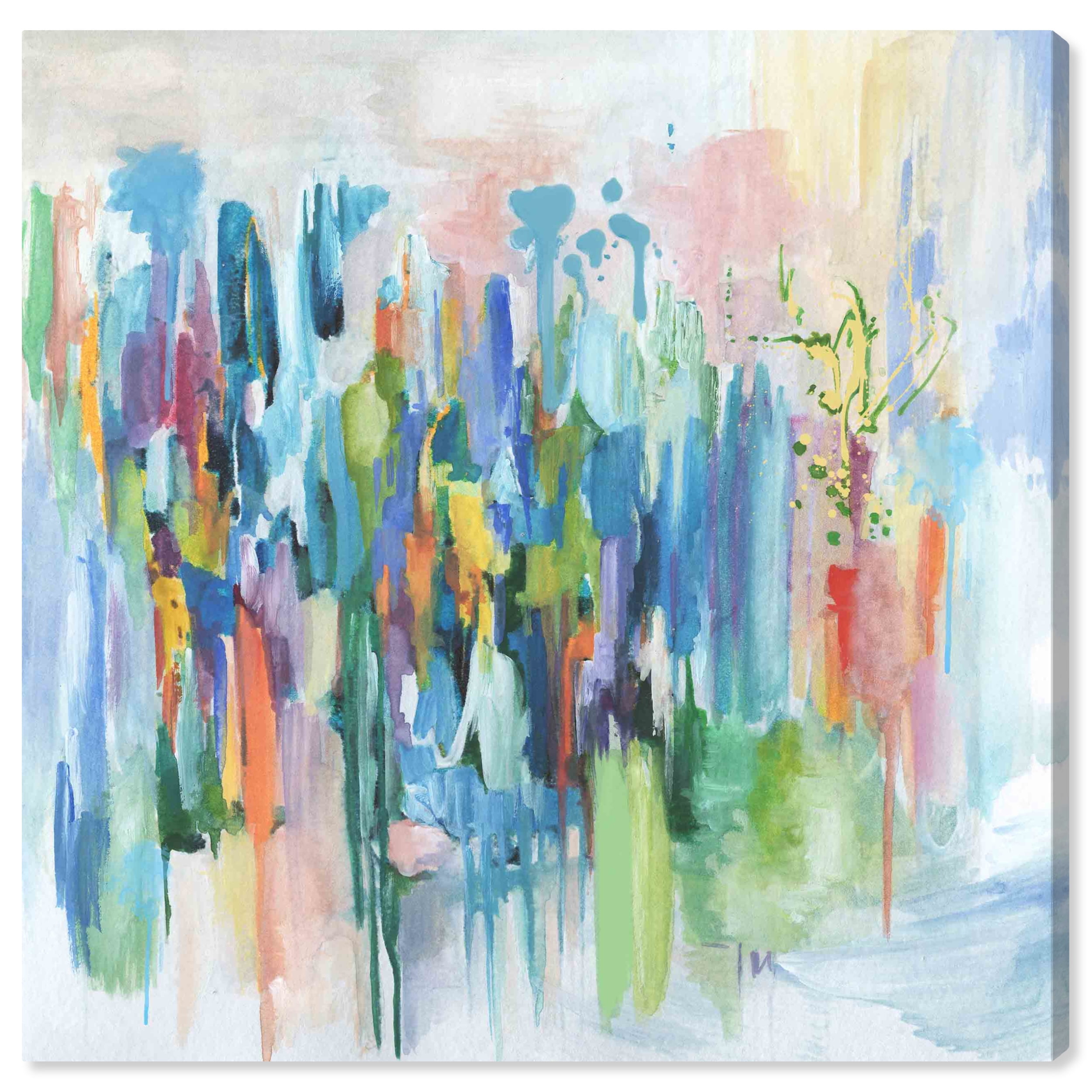 Wynwood Studio Canvas Deep Thoughts Abstract Paint Wall Art Canvas Print Blue 30x30
