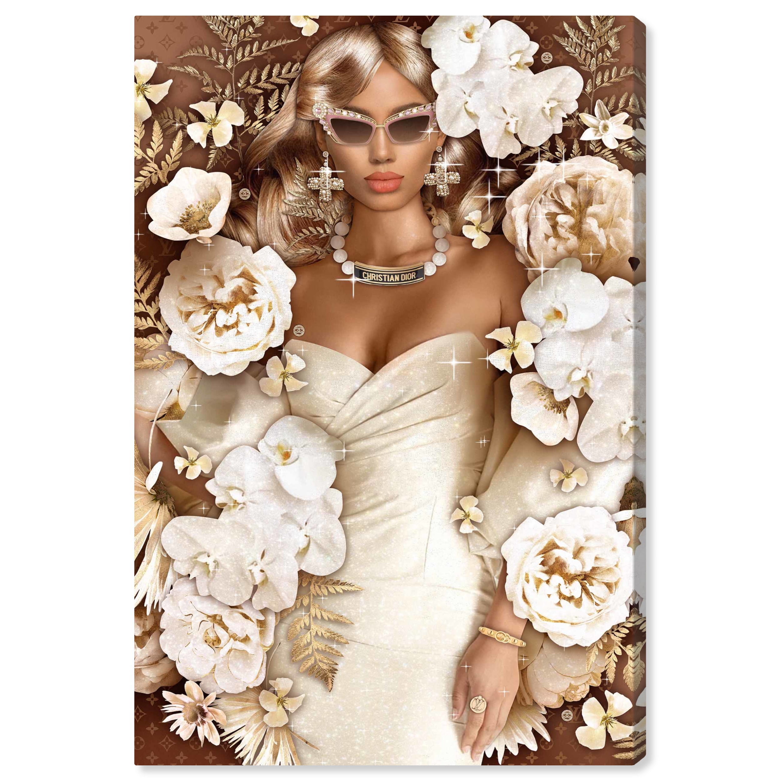 Wynwood Studio Canvas Fabulous Lady Fashion and Glam Portraits Wall Art Canvas Print White Cream White 20x30