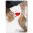 thumbnail image 1 of Wynwood Studio Canvas Gentle Shades II Fashion and Glam Lips Wall Art Canvas Print Brown Light Brown 24x36, 1 of 3