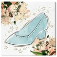 thumbnail image 1 of Wynwood Studio Canvas Gold Scribble Slipper Fashion and Glam Shoes Wall Art Canvas Print Blue Light Blue 20x20, 1 of 3