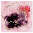 thumbnail image 1 of Wynwood Studio Canvas Gold Sparkle Ribbon Purse Fashion and Glam Handbags Wall Art Canvas Print Red Metallic Gold 12x12, 1 of 3