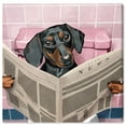 thumbnail image 1 of Wynwood Studio Canvas Lab time Pupp III Animals Dogs and Puppies Wall Art Canvas Print Pink Pastel Pink 30x30, 1 of 3