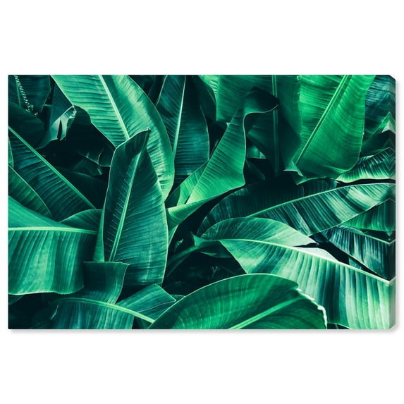 Wynwood Studio Canvas Lush Leaves Floral and Botanical Botanicals Wall Art Canvas Print Green 36x24