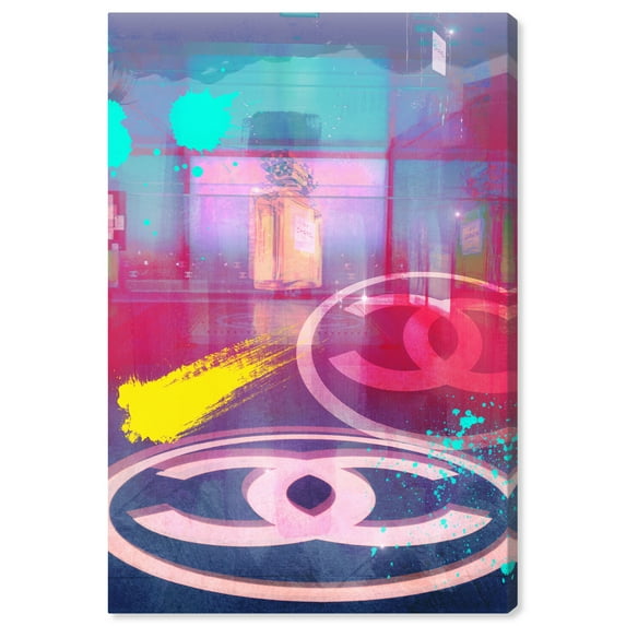 Wynwood Studio Canvas My Ginza Office Fashion and Glam Fashion Wall Art Canvas Print Pink Cyan 16x24