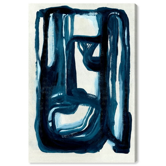 Wynwood Studio Canvas One Neutral Blue Abstract Paint Wall Art Canvas Print White 24x36