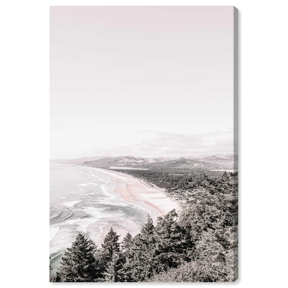 Wynwood Studio Canvas Oregon Tree Shore Muted Nautical and Coastal Coastal Wall Art Canvas Print White 20x30