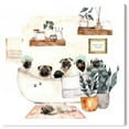 thumbnail image 1 of Wynwood Studio Canvas Pugs in the Bath Tub Bath and Laundry Bathtubs Wall Art Canvas Print White Cream White 30x30, 1 of 3