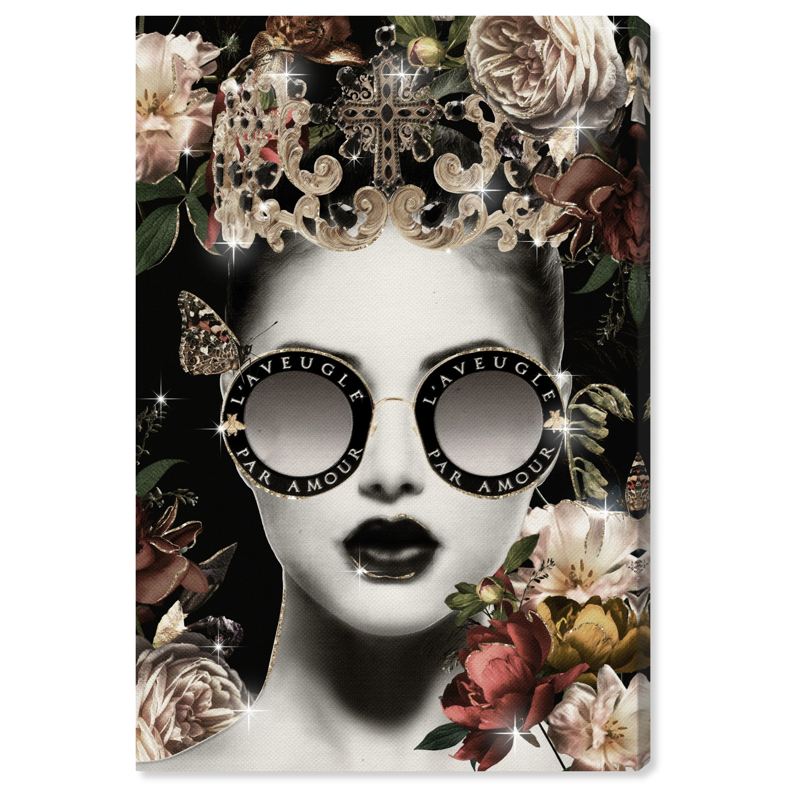 Wynwood Studio Canvas Royal Duchess and Her Crown Fashion and Glam Portraits Wall Art Canvas Print Gold 24x36