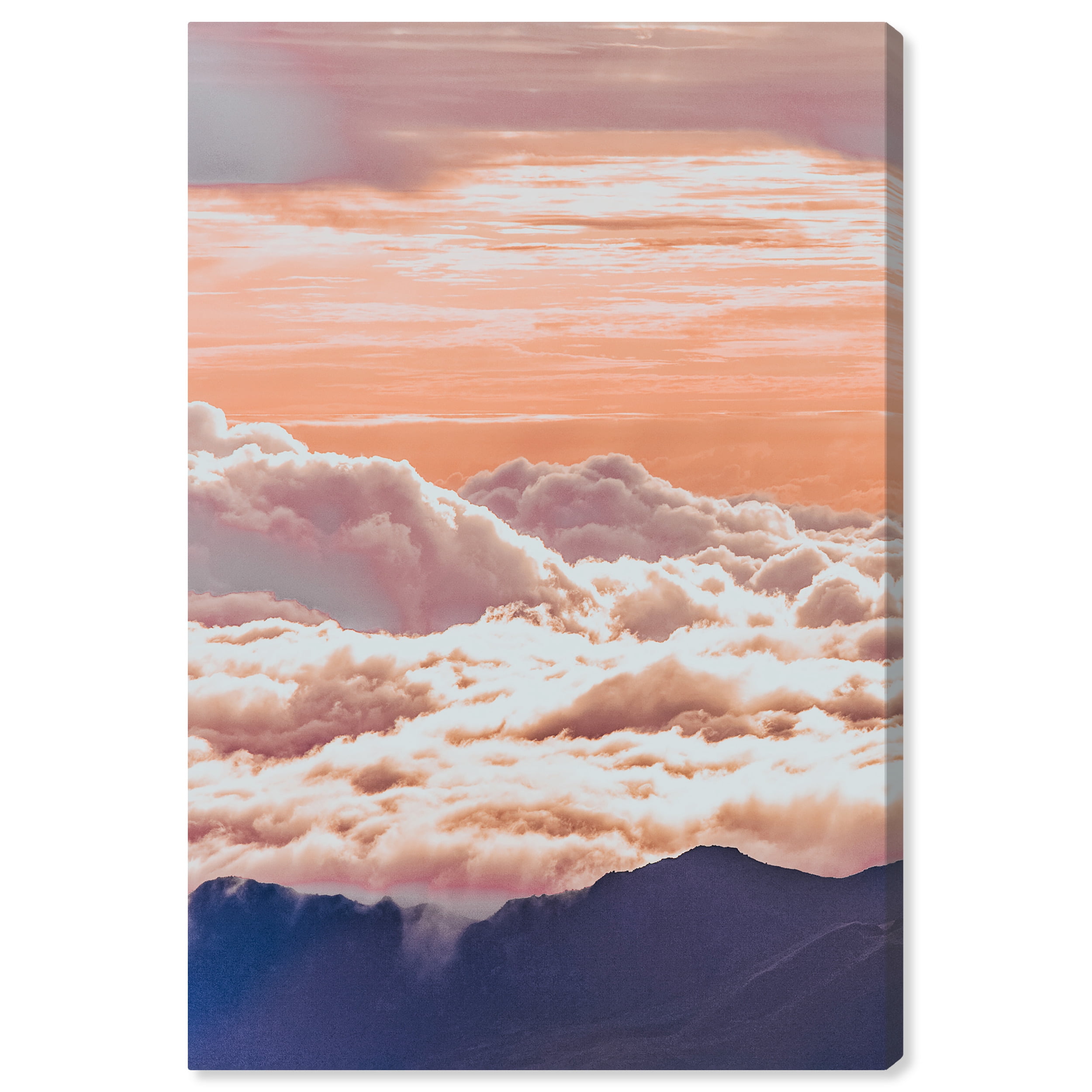 Wynwood Studio Canvas There up Beautiful Nature and Landscape Skyscapes Wall Art Canvas Print Orange Pastel Orange 16x24
