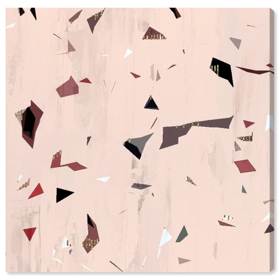 Wynwood Studio Canvas Tinted Terrazzo Cranberry III Abstract Textures Wall Art Canvas Print Pink Light Pink 30x30