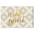 thumbnail image 1 of Wynwood Studio Canvas Wild Spirit Typography and Quotes Inspirational Quotes and Sayings Wall Art Canvas Print Gold Metallic Gold 36x24, 1 of 3