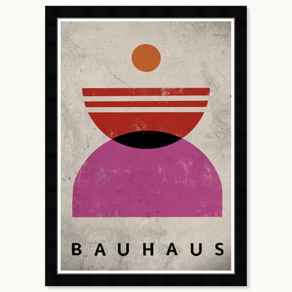 Wynwood Studio Cascading Sunsets Framed Retro Colorful Abstract Prints, 15" x 21", Black Satin Flat Frame