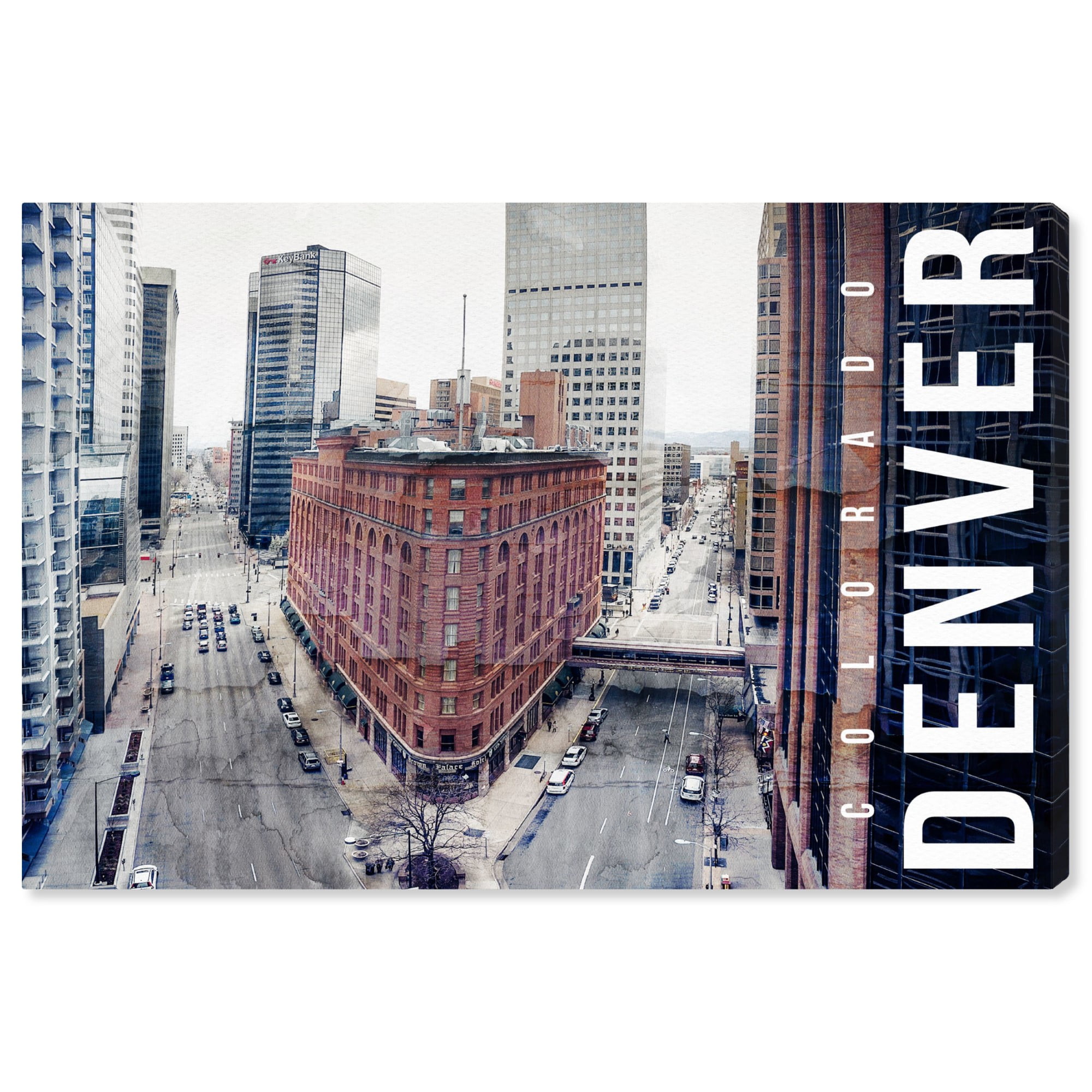 Wynwood Studio Cities and Skylines Wall Art Canvas Prints 'Denver