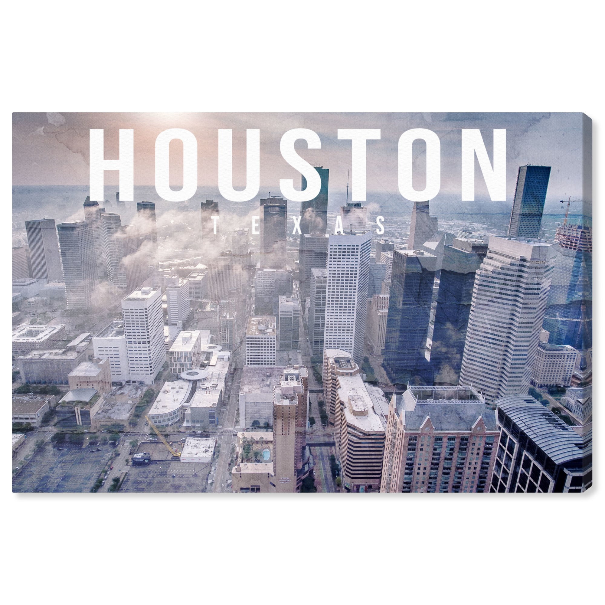 Wynwood Studio Cities and Skylines Wall Art Canvas Prints 'Houston