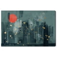 thumbnail image 1 of Wynwood Studio 'Cityscape' Cities and Skylines Wall Art Canvas Print - Green, Gold, 30" x 20", 1 of 2