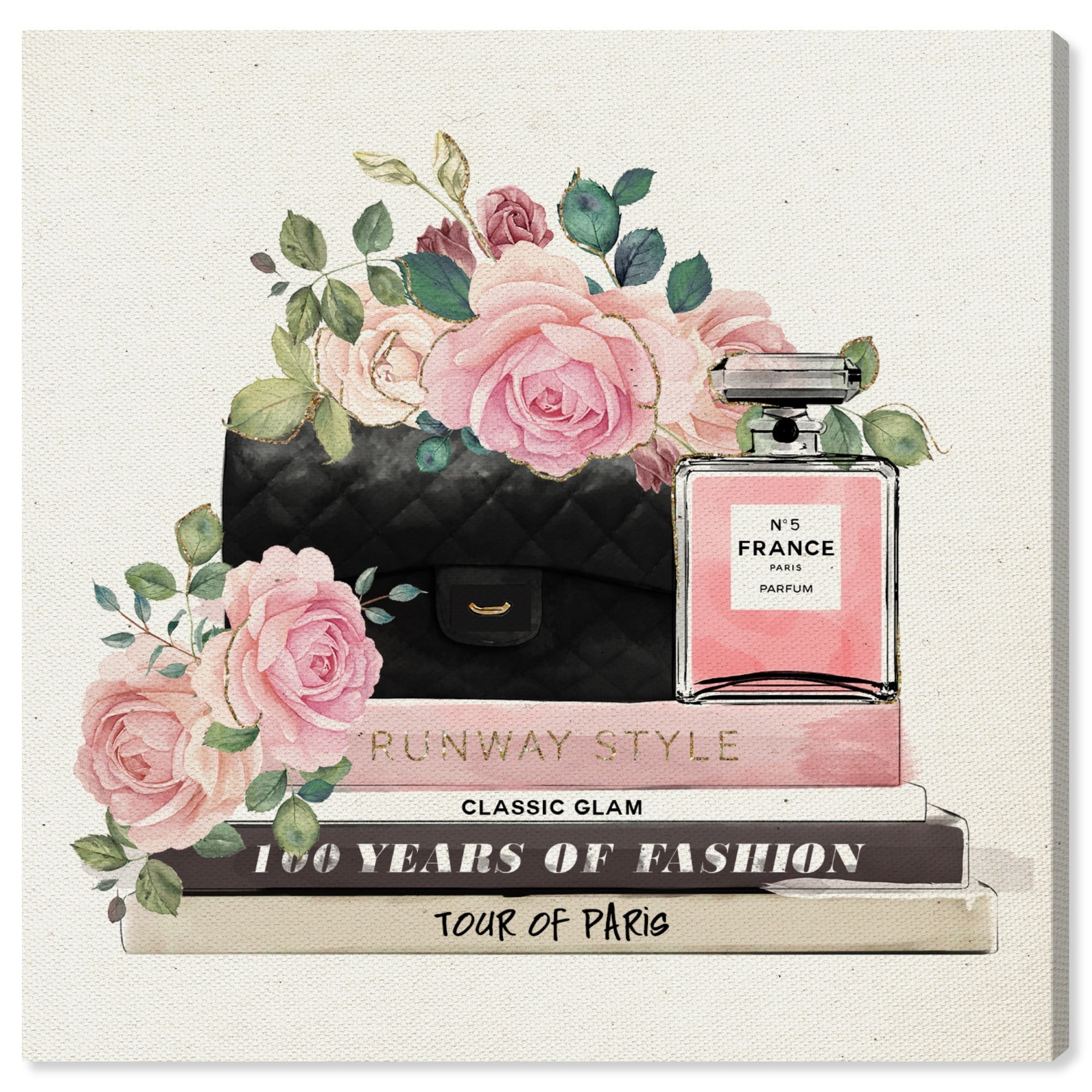Wynwood Studio 'Doll Daydreams' Fashion and Glam Wall Art Canvas Print - Pink, Black, 30" x 30"