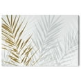 thumbnail image 1 of Wynwood Studio 'Eucalyptus Palm Gold' Floral and Botanical Wall Art Canvas Print - Gold, White, 36" x 24", 1 of 2