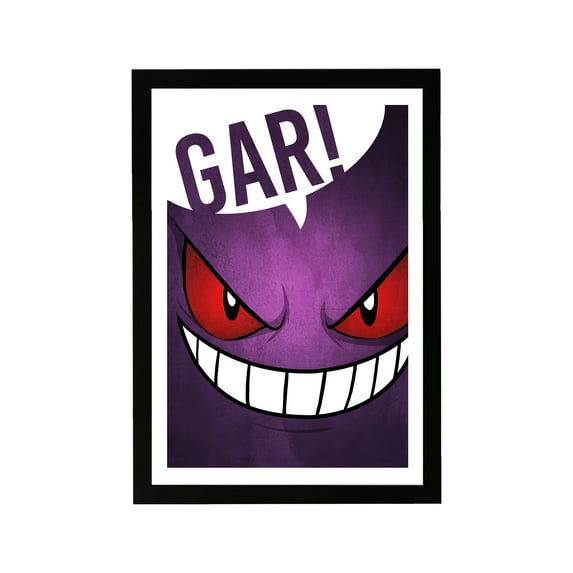 Wynwood Studio Fantasy and Sci-Fi Framed Wall Art Prints 'GHOST Print' Monsters Home Decor - Purple, White, 13" x 19"