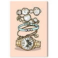 thumbnail image 1 of Wynwood Studio Fashion and Glam Contemporary Canvas Art - A Watch And Bracelets In Pink, Peach Wall Art for Living Room, Bedroom, and Bathroom, 16 in x 24, Gold and Orange Home Decor, 1 of 5
