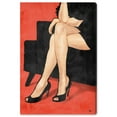 thumbnail image 1 of Wynwood Studio Fashion and Glam Contemporary Canvas Art - Crossed Legs, Wall Art for Living Room, Bedroom, and Bathroom, 20 in x 30, Black and Red Home Decor, 1 of 5