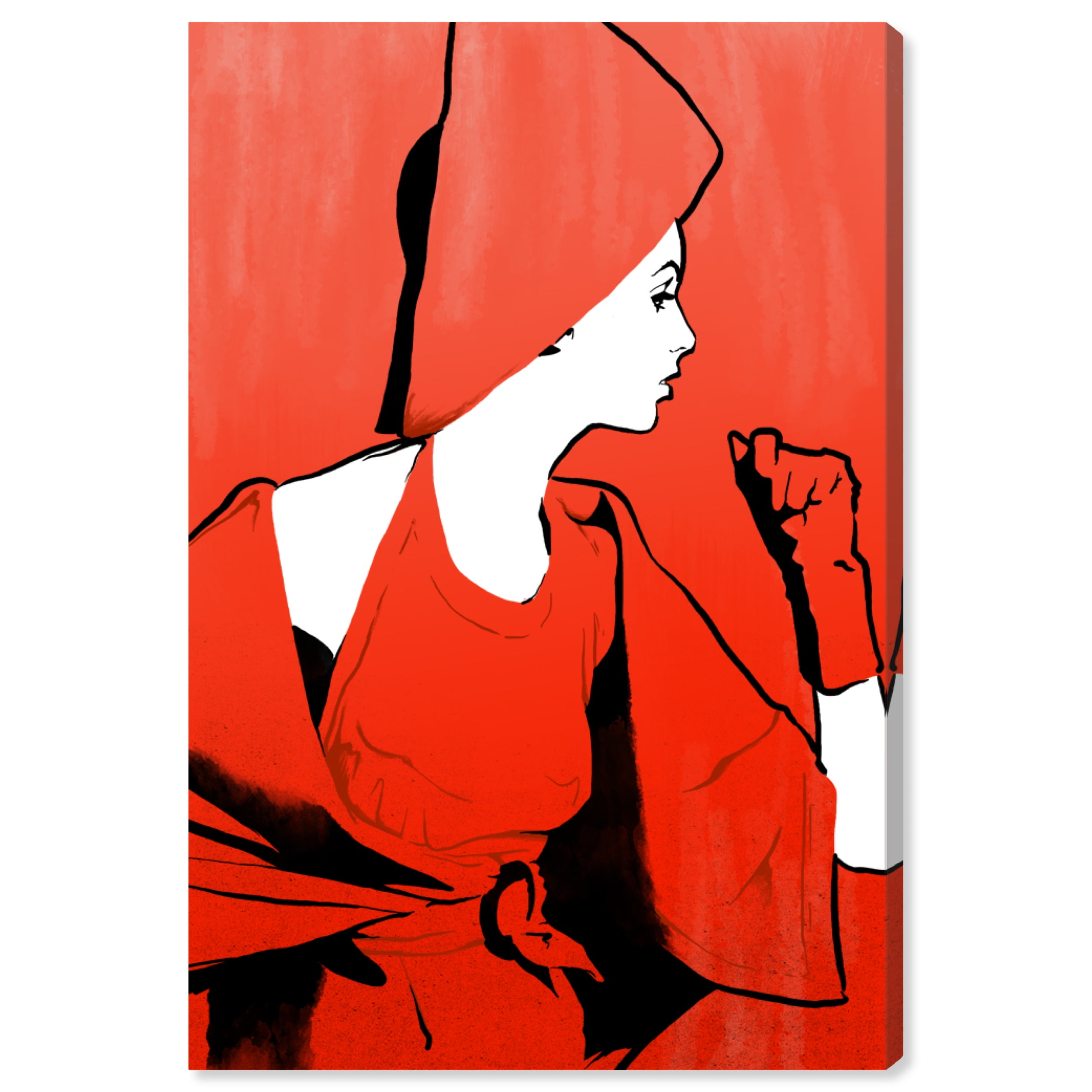 Red and White Glam Dame Canvas Art, 16" x 24"