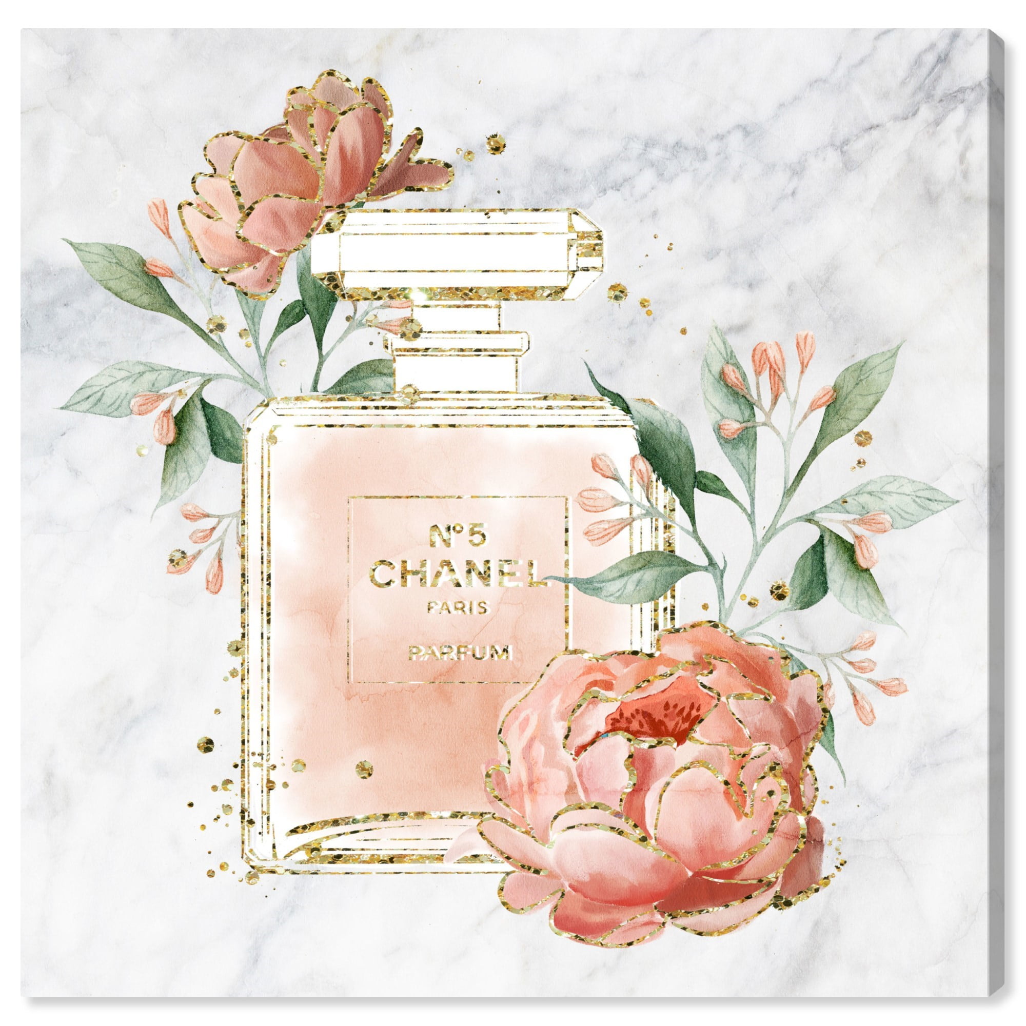 Wynwood Studio Fashion and Glam Canvas Art Print 'Blush Perfume Florals