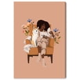 thumbnail image 1 of Wynwood Studio Fashion and Glam Canvas Art Print 'Elegant Reading Pair' Fashion Lifestyle - Brown, White, 1 of 3