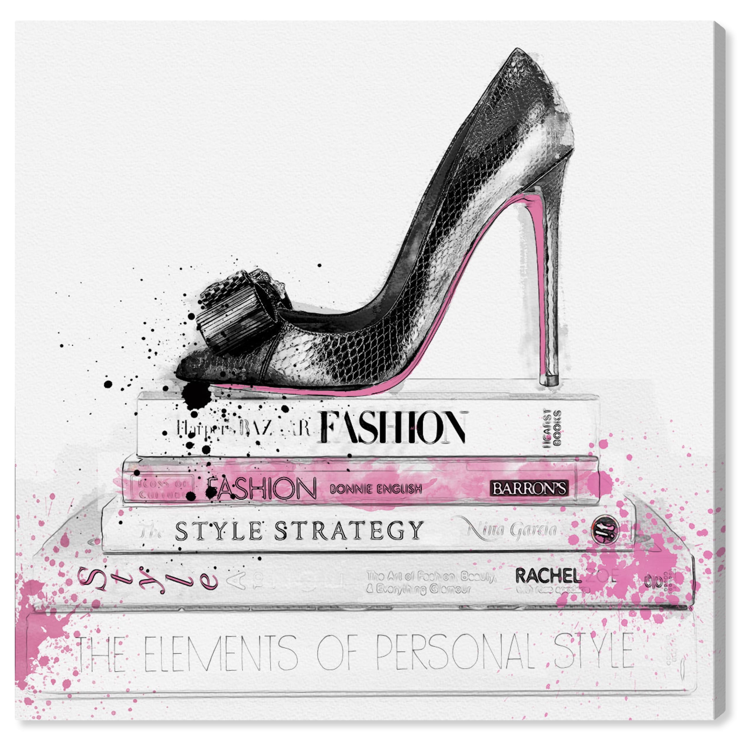 Mind and Fashion, Glam Books and Stilettos Modern Black Canvas