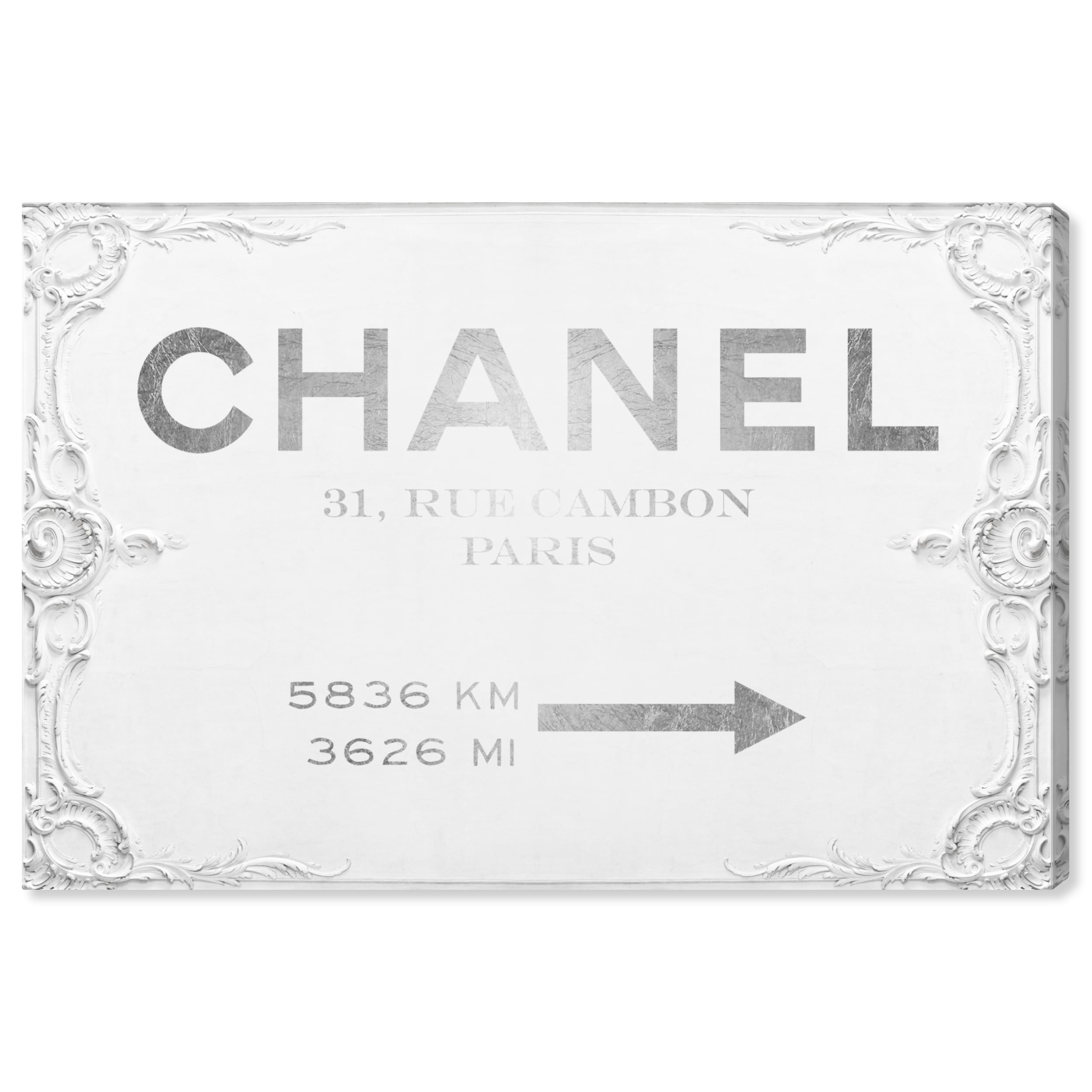 Wynwood Studio Fashion and Glam Wall Art Canvas Prints 'Couture Sign' Home Dcor, 15 inch x 10 inch, White, Gray, Size: 15 x 10
