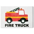 thumbnail image 1 of Wynwood Studio 'Firetruck Round' Transportation Wall Art Canvas Print - Red, White, 30" x 20", 1 of 2