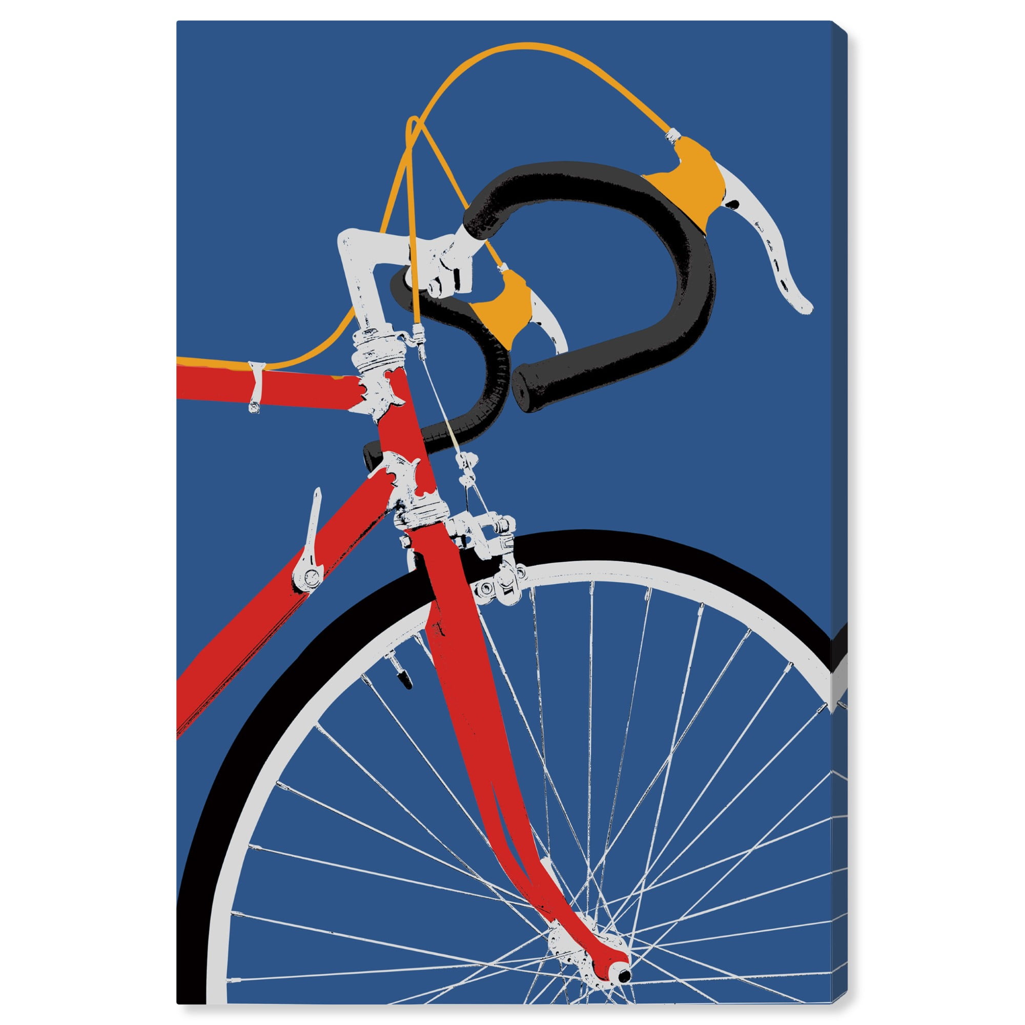 Wynwood Studio 'Fixie in Primary' Transportation Wall Art Canvas