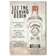 thumbnail image 1 of Wynwood Studio 'Gin Recipes' Drinks and Spirits Wall Art Canvas Print - Brown, Red, 16" x 24", 1 of 2
